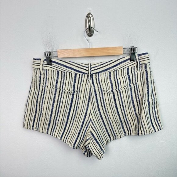 Club Monaco Striped Linen Blend Shorts Size 10 - Picture 4 of 7